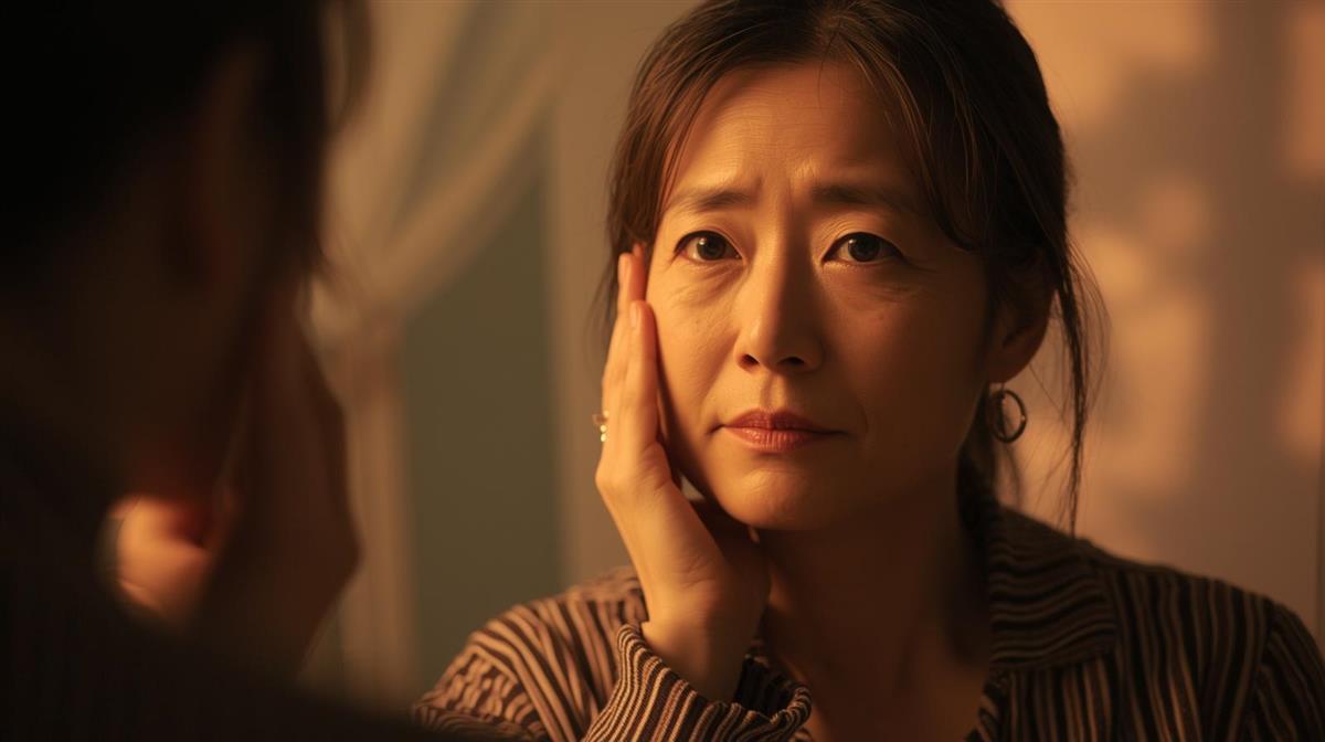 更年期によるホルモンバランスの変化で頭皮の臭いに悩む女性のイメージ